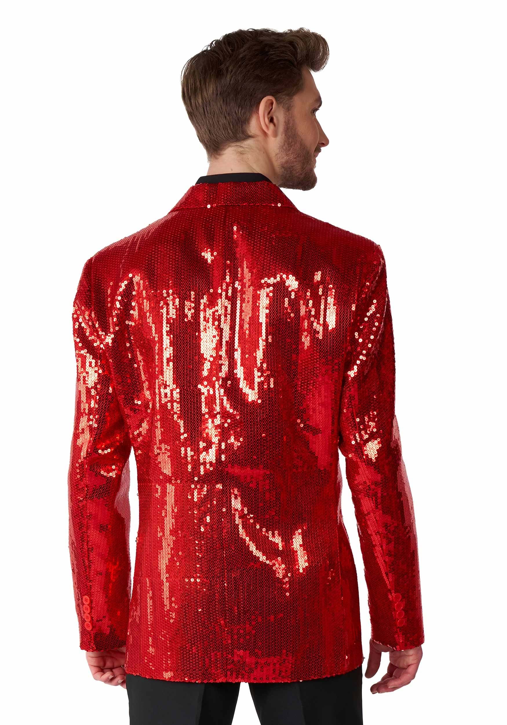 Suitmeister Men's Red Sequins Blazer