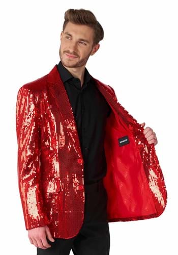Suitmeister Men's Red Sequins Blazer | Halloween Apparel