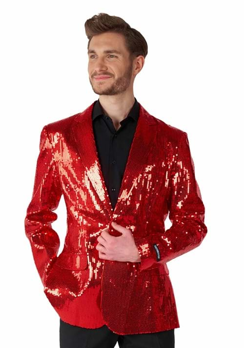 Suitmeister Men's Red Sequins Blazer