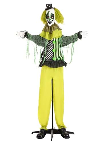 5.5 Foot Animated Green Clown Prop