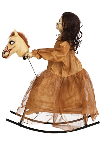 3.5FT Animated Rocking Horse with Talking Doll Prop