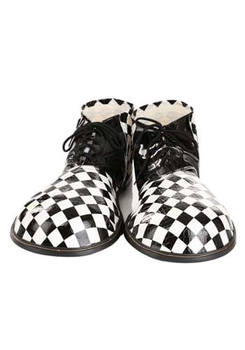 Checkered Black & White Jumbo Clown Adult Costume Shoes | Clown Accessories