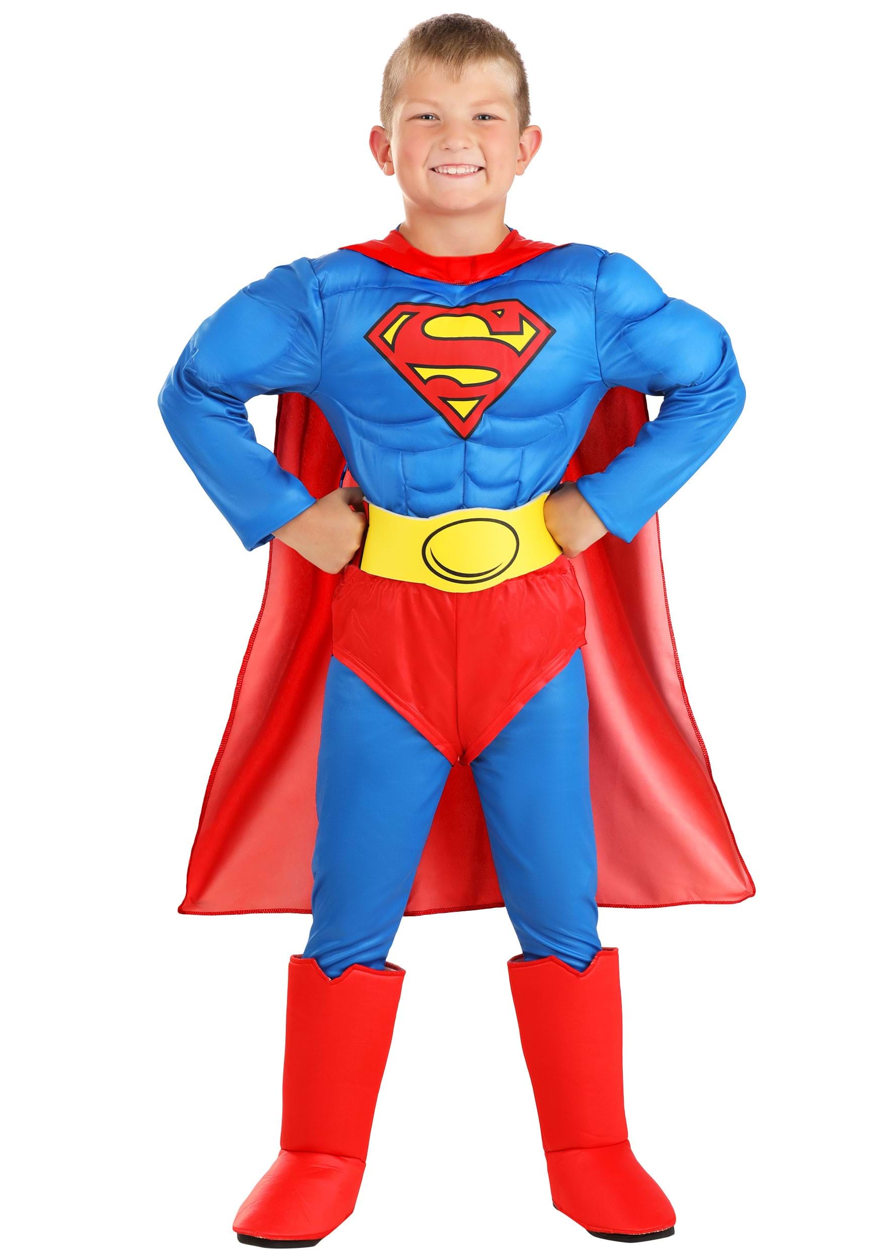 Photos - Fancy Dress Classic Jerry Leigh Kids  Superman Deluxe Costume Blue/Red/Yellow 