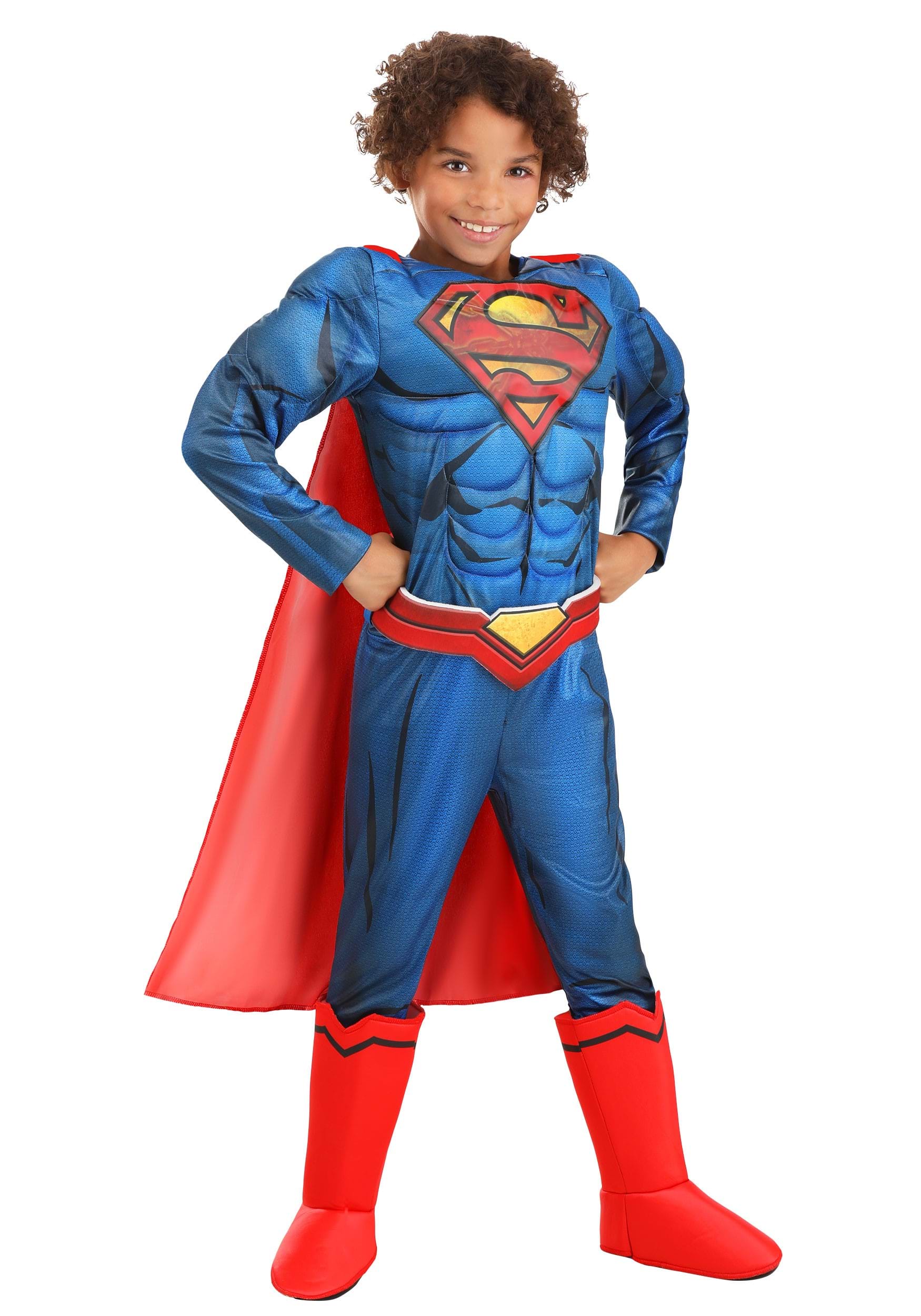 Photos - Fancy Dress DC Jerry Leigh  Comics Deluxe Superman Kids Costume Red/Blue 