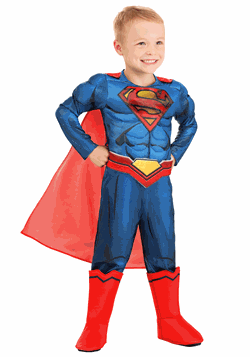 Superman Superhero Costume Kids Toddler Romper Suit Superman Outfit 6-24 Months Bodysuite