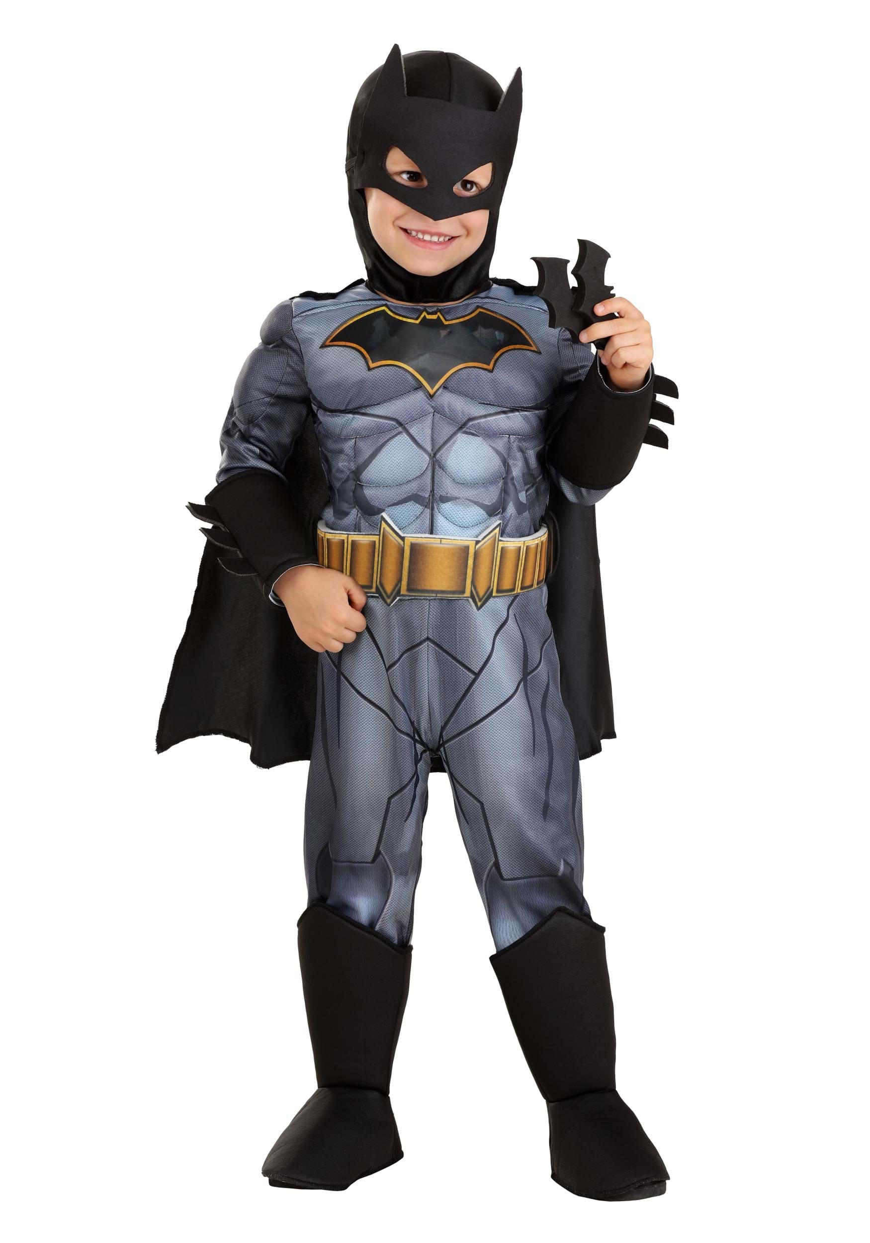 Disfraz de DC Comics Batman Deluxe para niños pequeños Multicolor