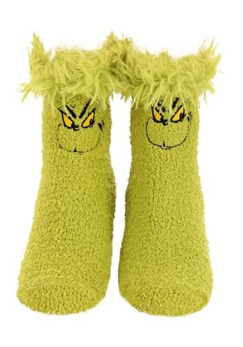 Fuzzy Grinch Socks