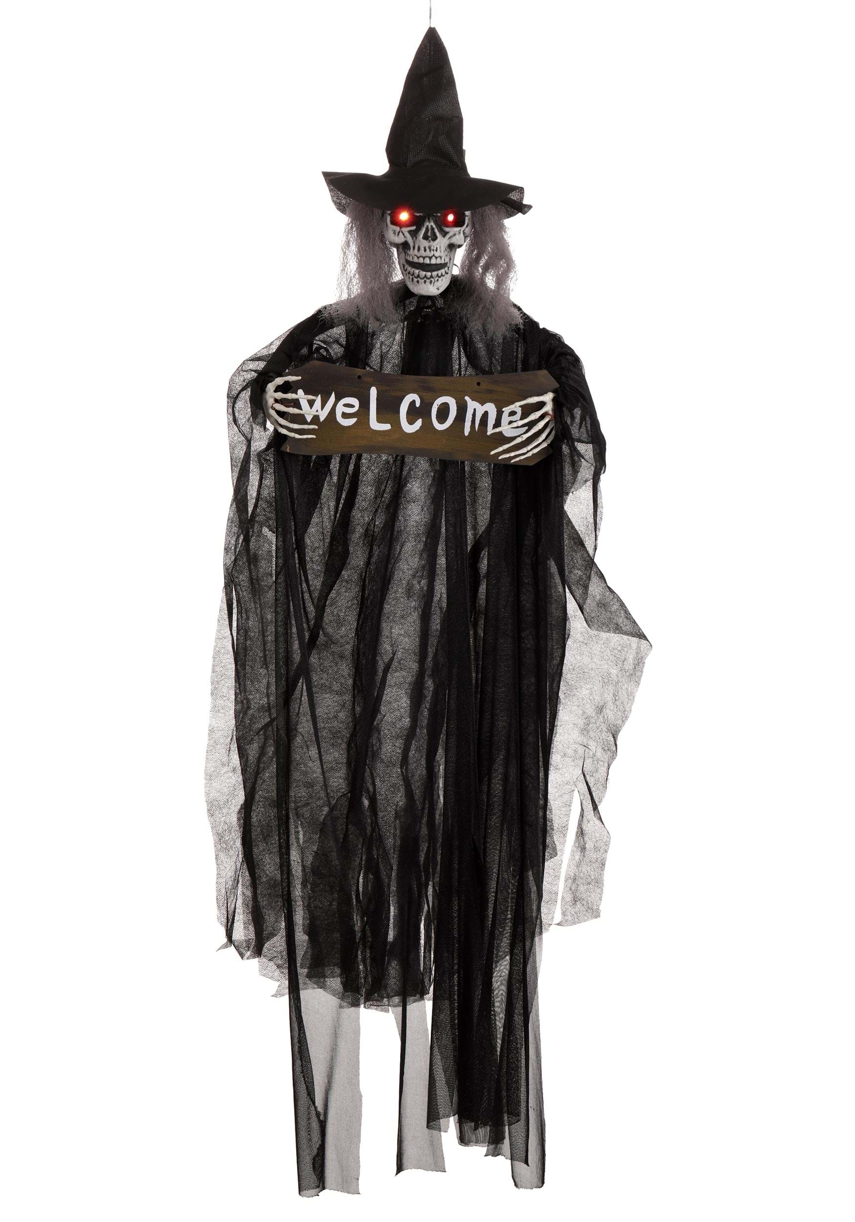 Photos - Other interior and decor FUN Costumes Hanging Witch Welcome Decoration | Witch Decorations Black