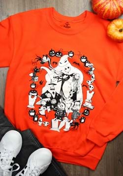 Adult Nightmare Before Christmas Orange Sweatshirt