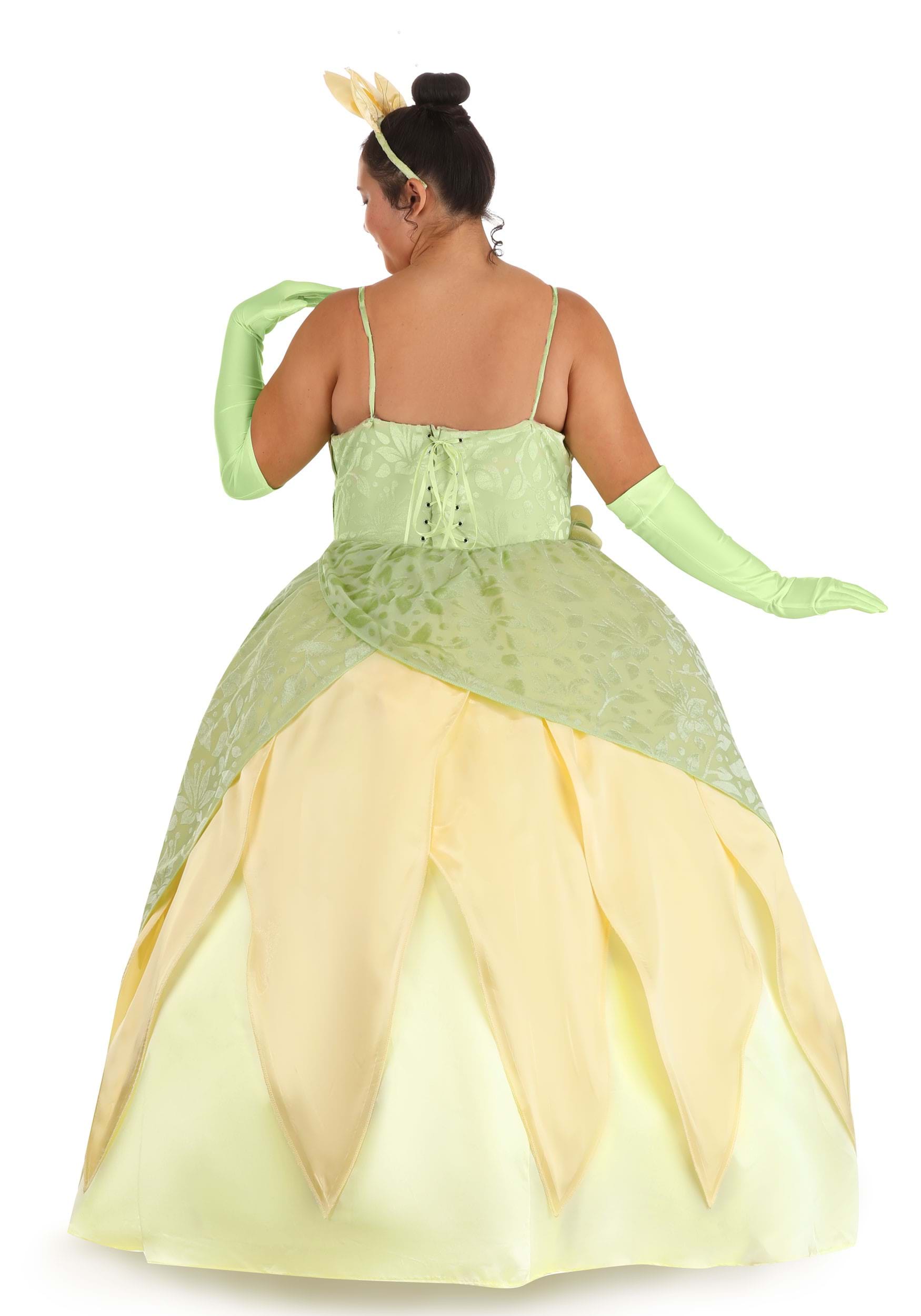 Disney Tiana Beauty Princess Cosplay Costume Dress For Adults Halloween  Costume