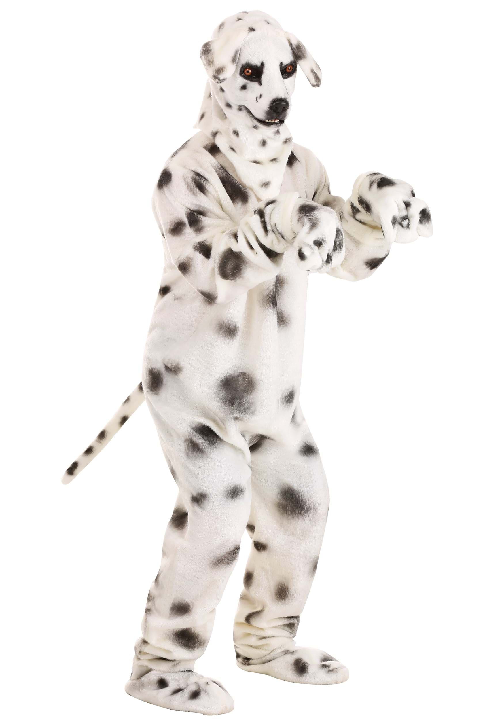 Adults Dalmatian Mascot Suit With Mouth Mover Mask