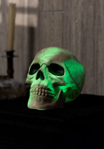 8-Inch Glow in the Dark Movable Skull Decoration | Skeleton Decorations