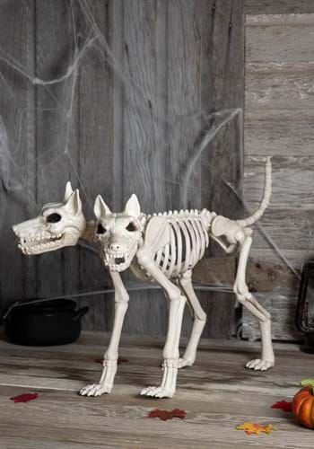 20-Inch Double Trouble Doberman Dog Skeleton Decoration | Animal Skeletons