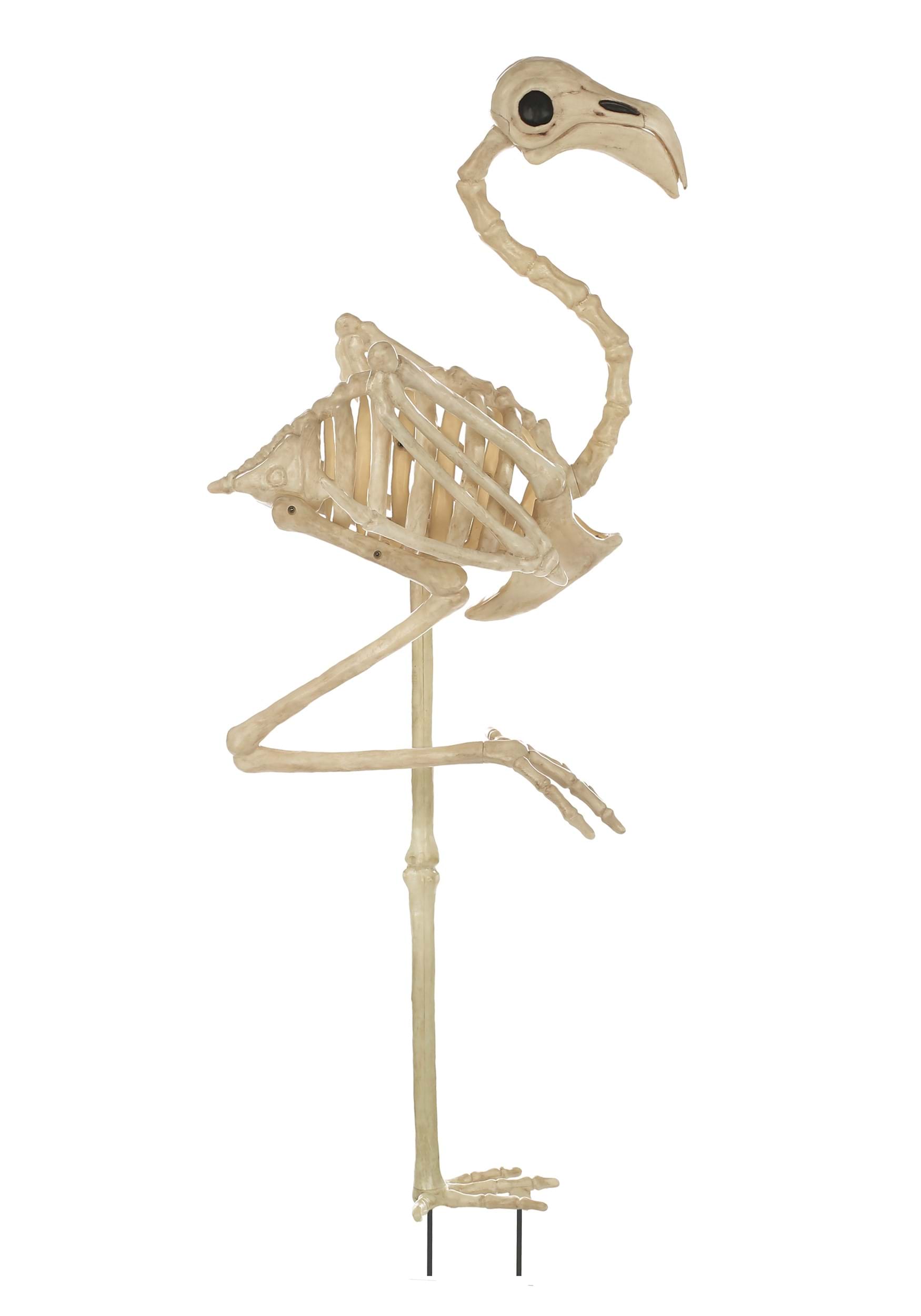 34" Flamingo Skeleton Halloween Prop | Yard Halloween Decor