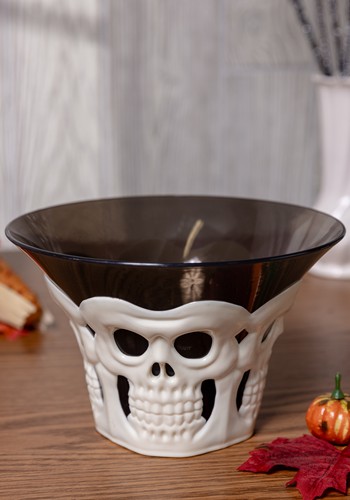 4.5 Inch Skull Treat Bowl Decoration | Halloween Candy Bowls
