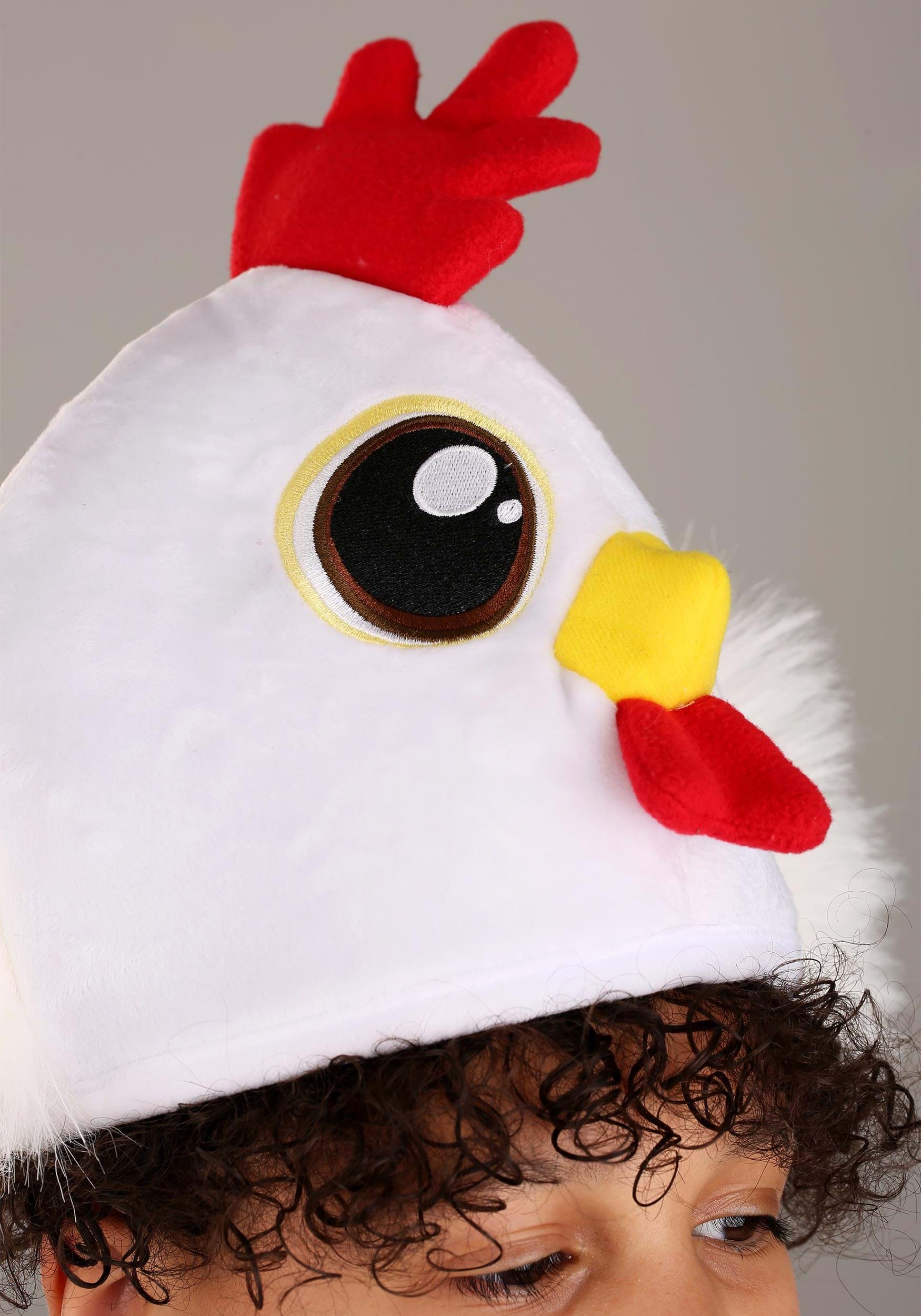 Velour Chicken Costume Hat