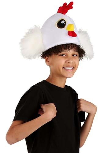 White Chicken Velour Costume Hat | Animal Accessories