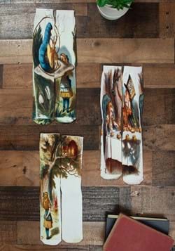 Alice in Wonderland Crew Sock 3 Pack