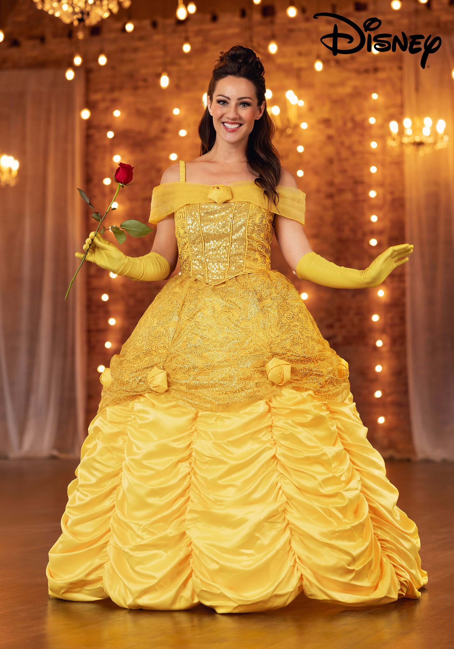 belle once upon a time gold dress