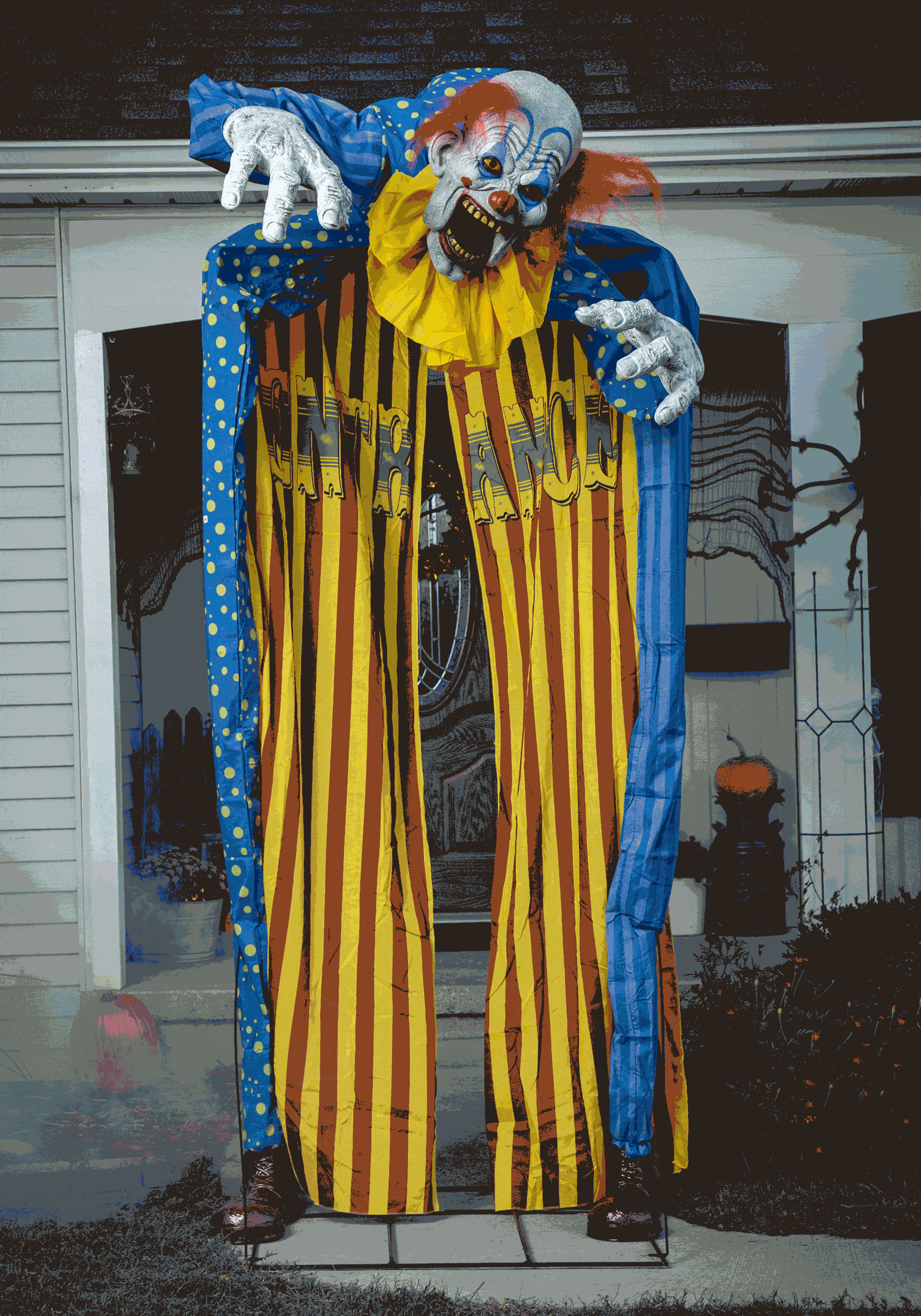 Jumping Clown Prop Animated Lunging Haunted House Halloween Decoration FAST SHIP 