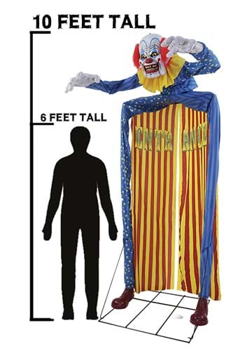 10 Foot Animated Looming Clown Archway Halloween Prop | Halloween Animatronics