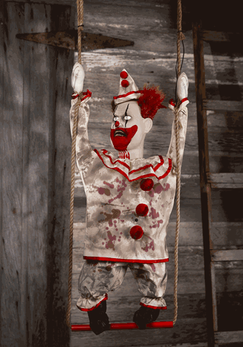 Animated Swinging Happy Clown Doll new