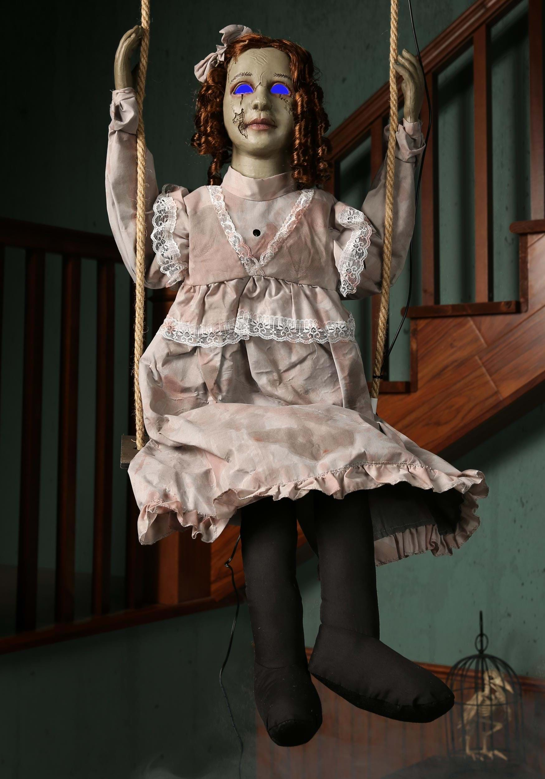 Creepy Doll Swinging Animatronic