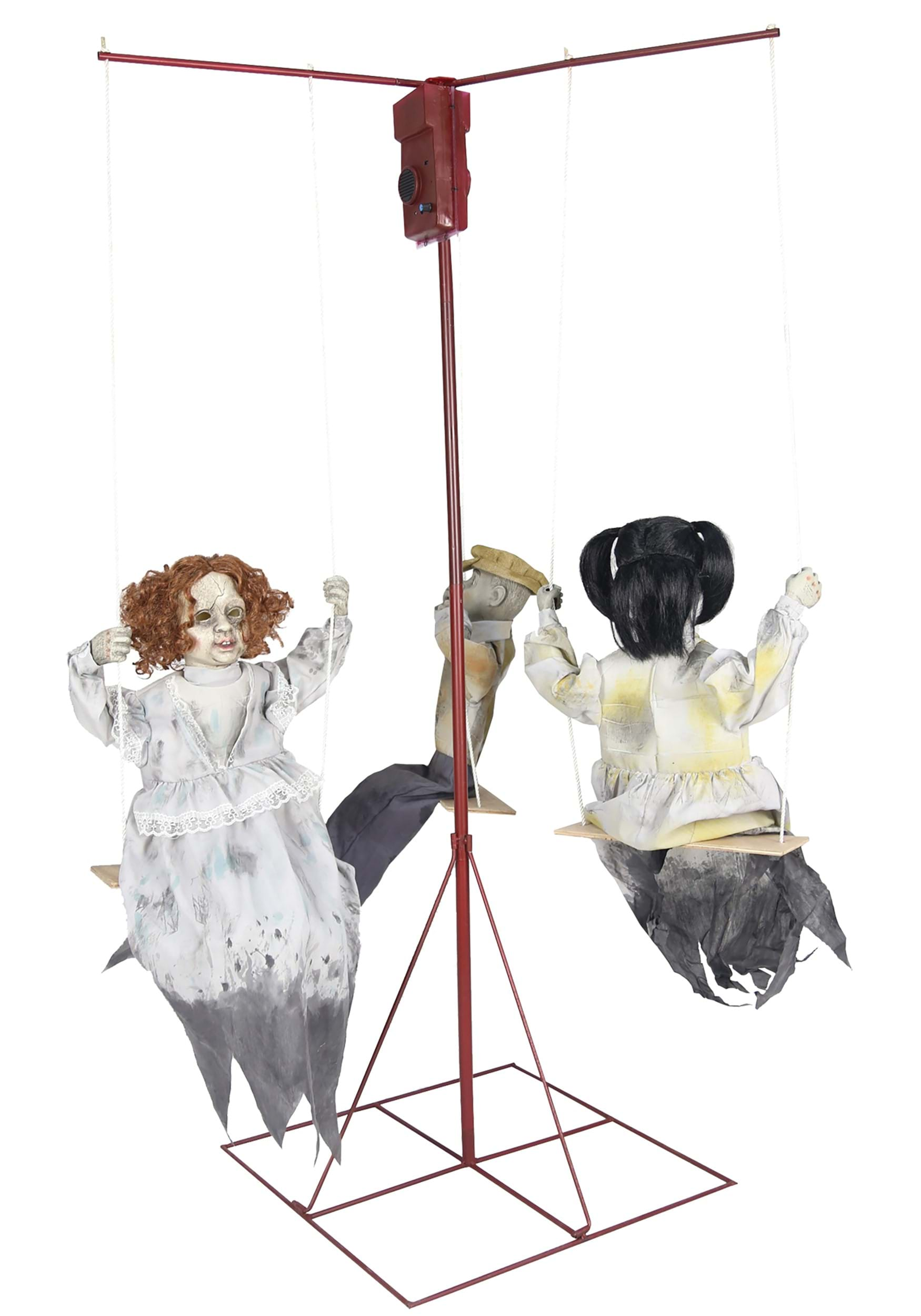 Photos - Other Decoration Morris Costumes 6FT Animated Ghostly Go Round with 3 Dolls Prop Decoration 