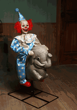 Animated Rocking Elephant Clown-1