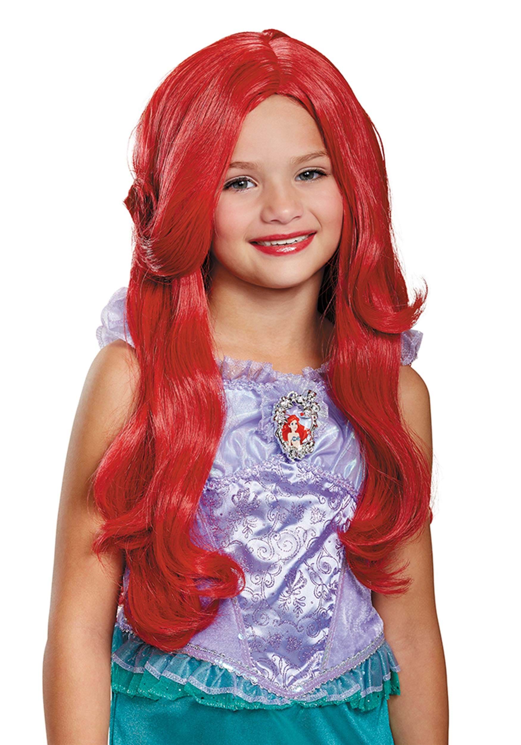 Photos - Fancy Dress Deluxe Disguise  The Littler Mermaid Ariel Wig Red 