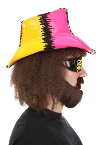 WWE Deluxe Macho Man Pink and Yellow Costume Hat | WWE Accessories
