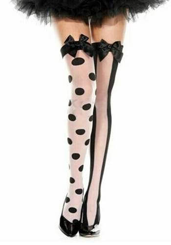 Spotted and Striped Clown Thigh Highs for Women