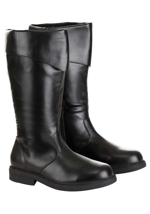 Tall Black Men's Costume Boots Adult Costume Boots