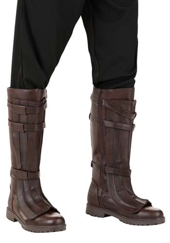 Adult Brown Costume Boots with Straps | Costume Boots