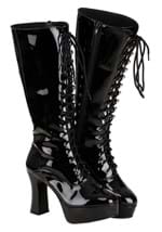Women's Sexy Black Faux Leather Knee High Boots