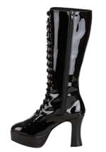 Women's Sexy Black Faux Leather Knee High Boots Alt 2