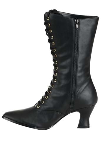 Women's Victorian Black Costume Heeled Boots | Victorian Accessories
