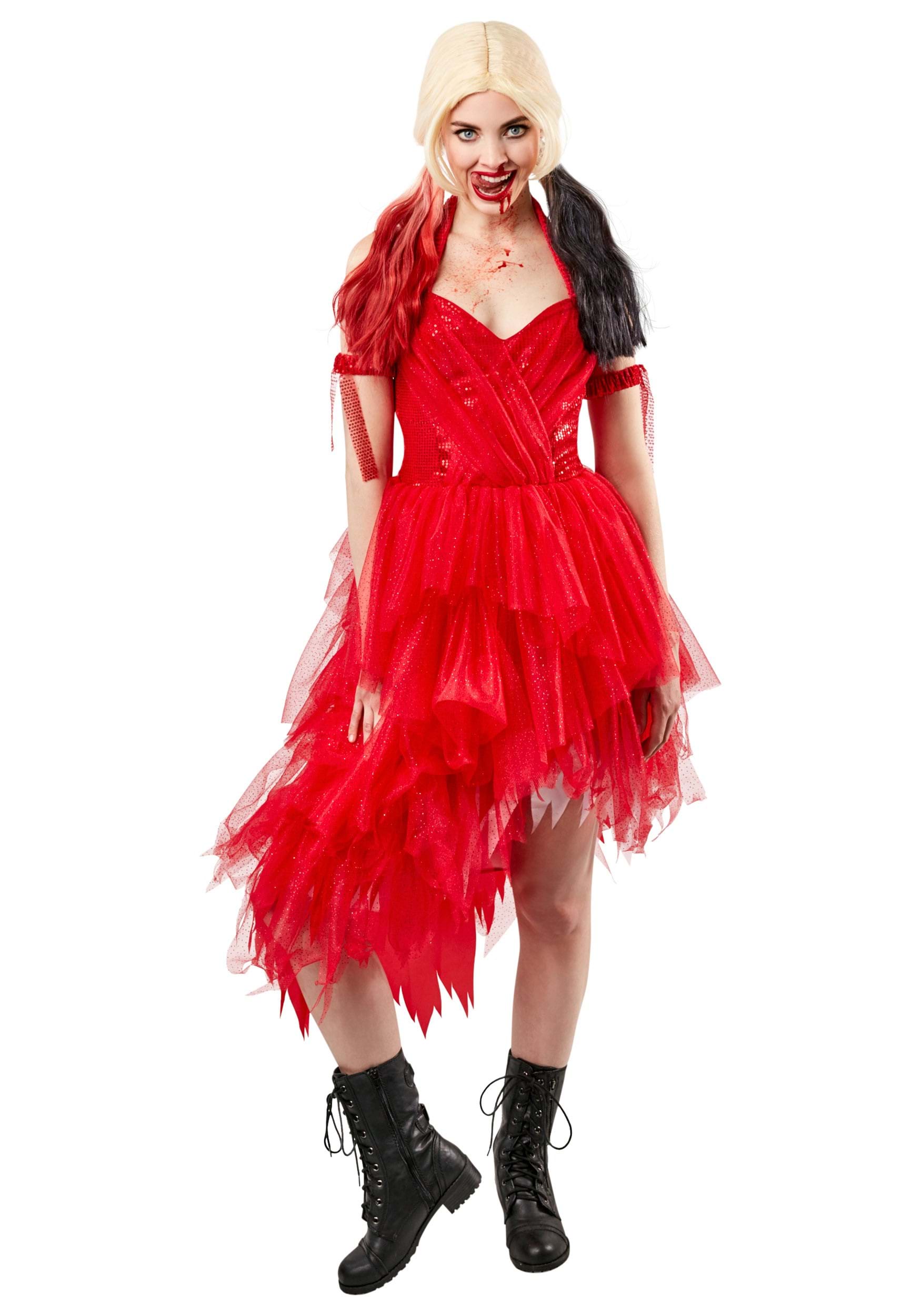 Harley Quinn Suicide Squad 2 Disfraz de vestido rojo Multicolor Colombia