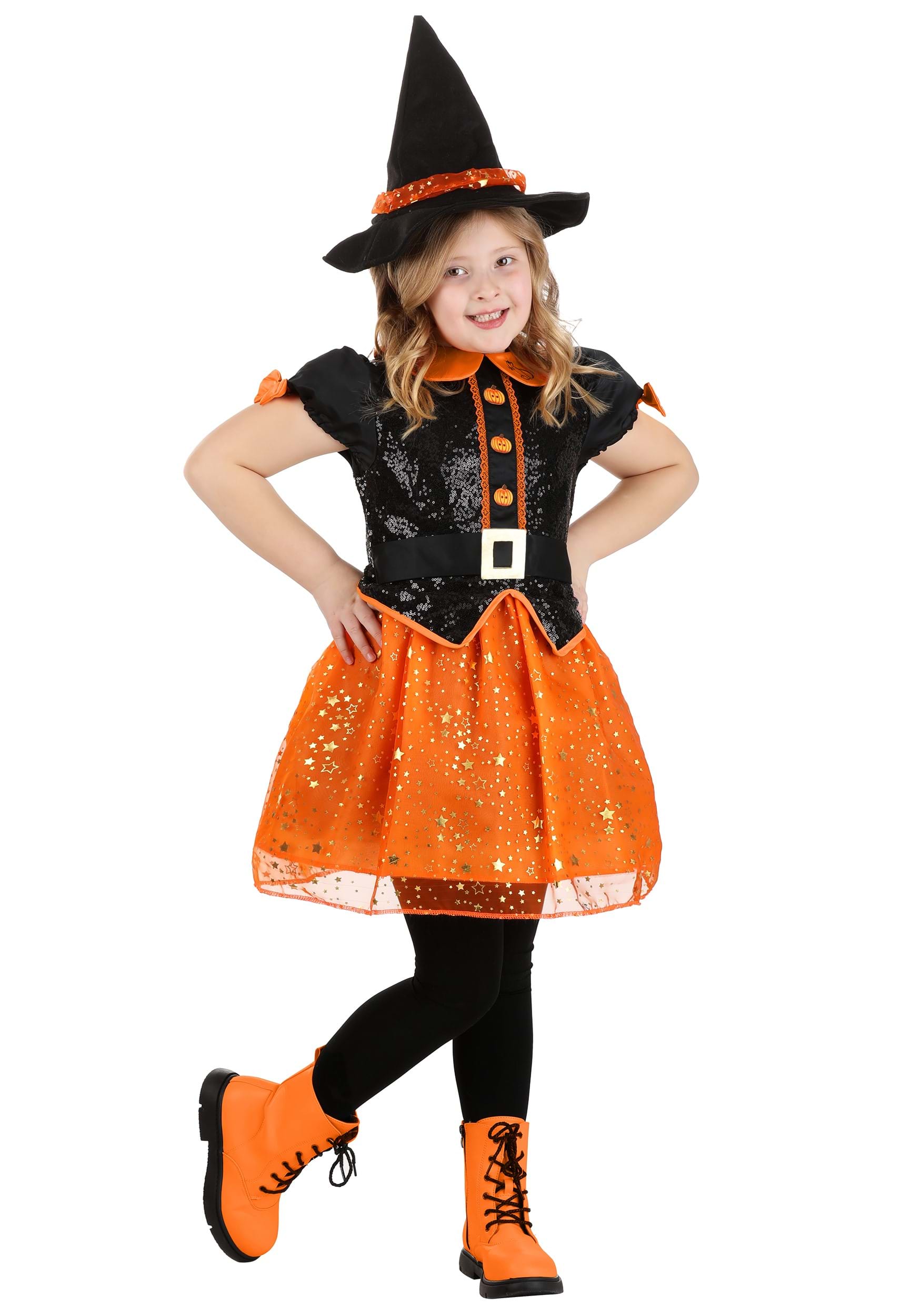 Girl's Pumpkin Patch Witch Costume | Kid's Witch Costumes