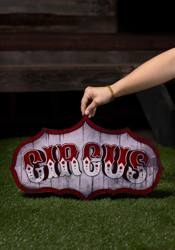 20-Inch Old Timey Circus Halloween Sign Decoration | Halloween Signs