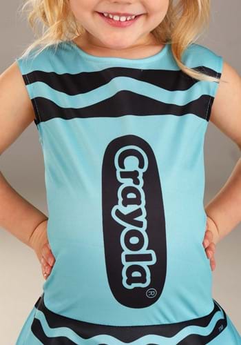 Girl's Blue Crayon Toddler Costume Dress | Exclusive Costumes