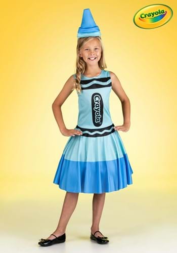 Kid's Blue Crayon Costume Dress-0