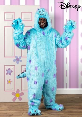 Adult Hooded Disney Monsters Inc Sulley Costume-1