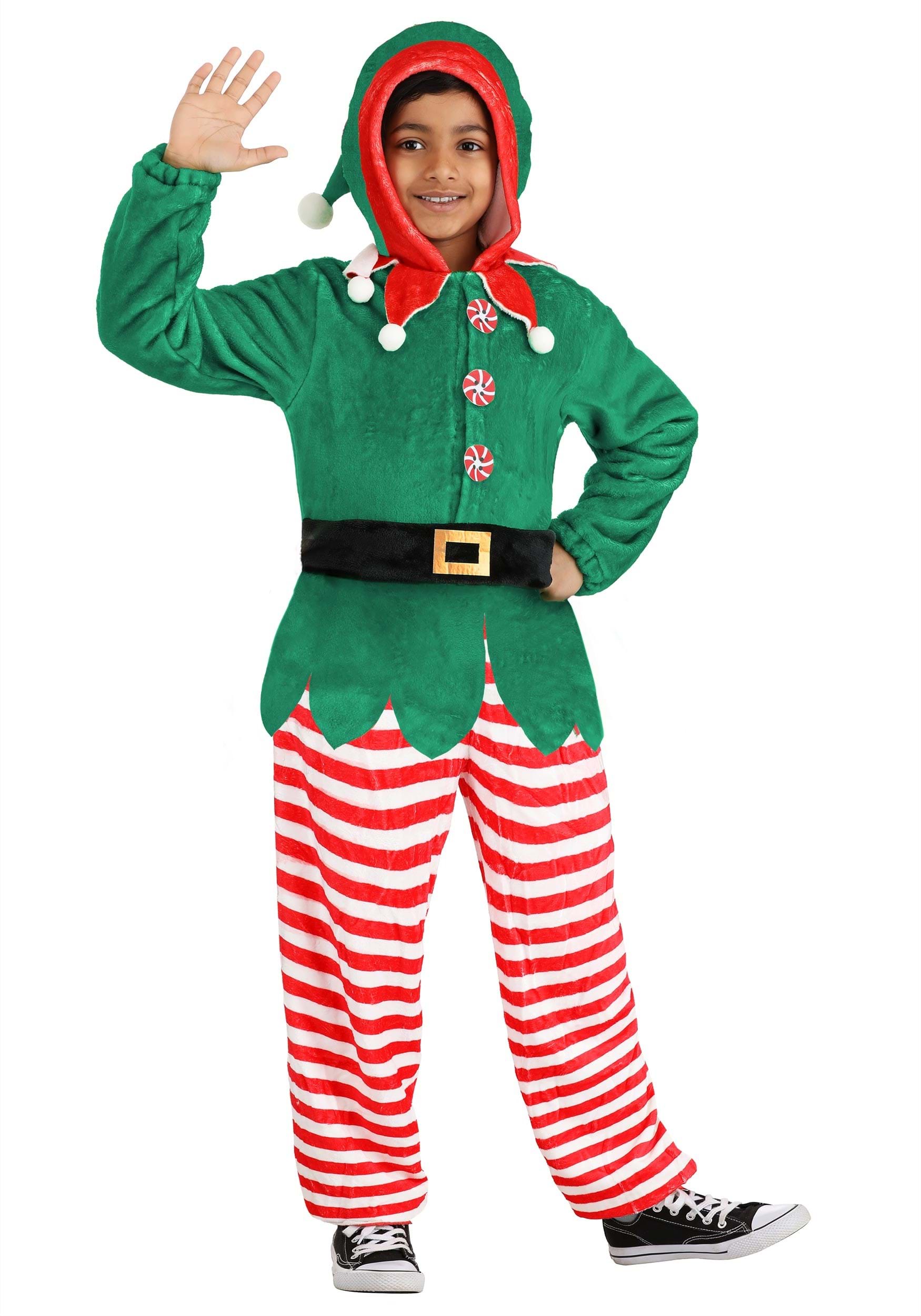 Photos - Fancy Dress ELF FUN Costumes  Jumpsuit Kid's Costume Green/Red/White 