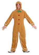 Adult Gingerbread Man Onesie Costume Alt 4