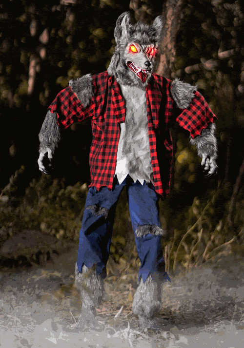 6FT Animated Classic Werewolf Halloween Prop | Werewolf Decorations