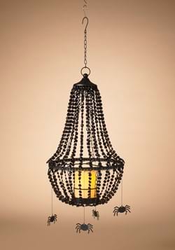 25 Black Chandelier w Spiders Candle Remote