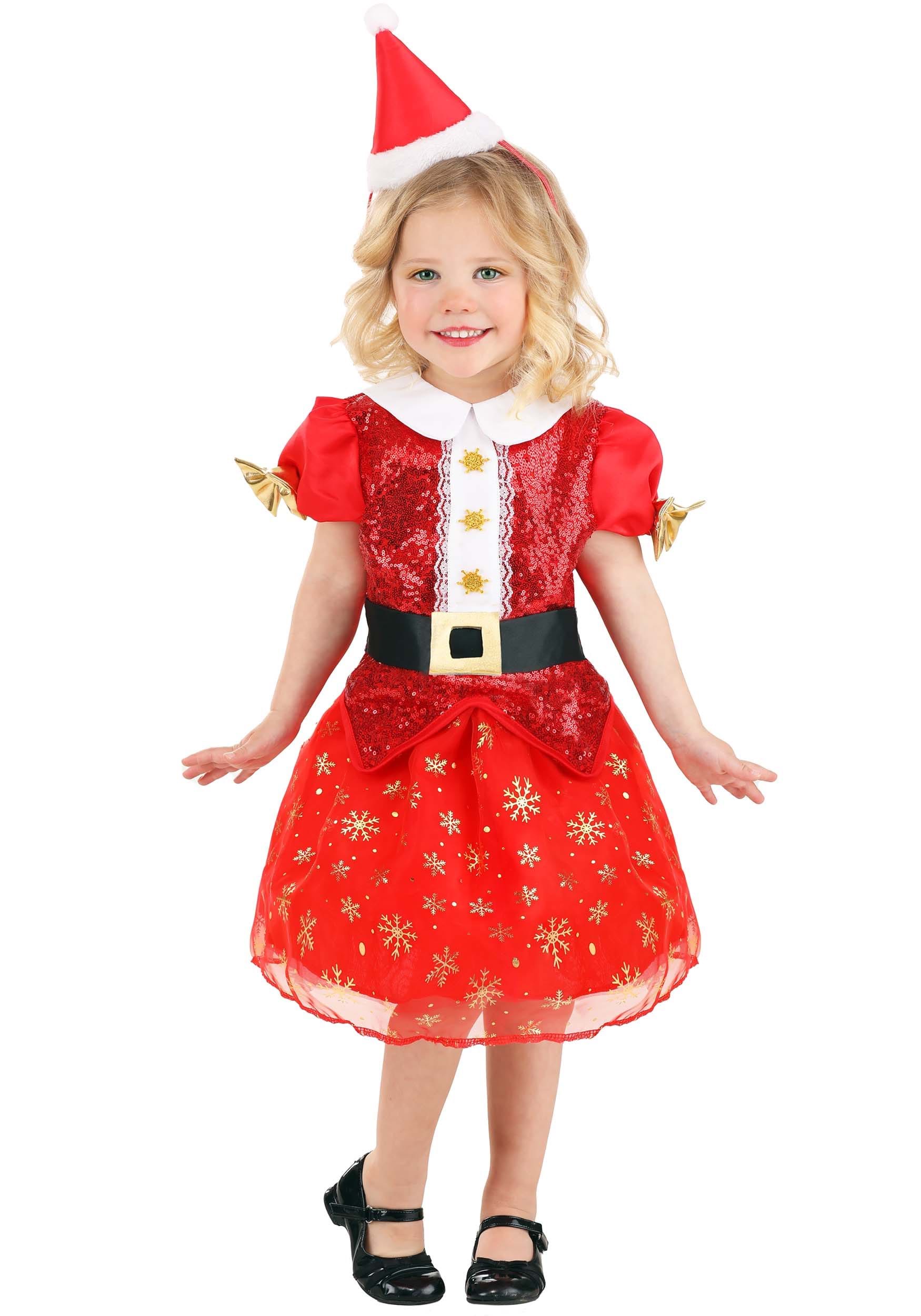 Girl's Christmas Santa Toddler Costume Dress | Christmas Costumes