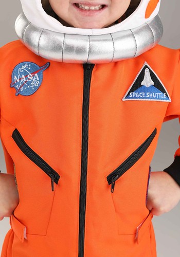 Orange Astronaut Jumpsuit Toddler Costume