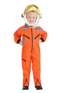 Toddler Orange Astronaut Jumpsuit Costume
